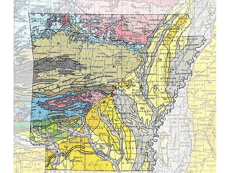 阿肯色州地质图
