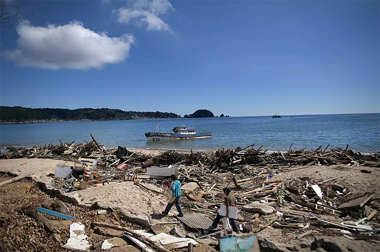 智利的海啸破坏